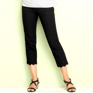 Talbots Chatham Crop Ankle Pants‎ Scallop Hem Petal Pusher High Rise Size 14P